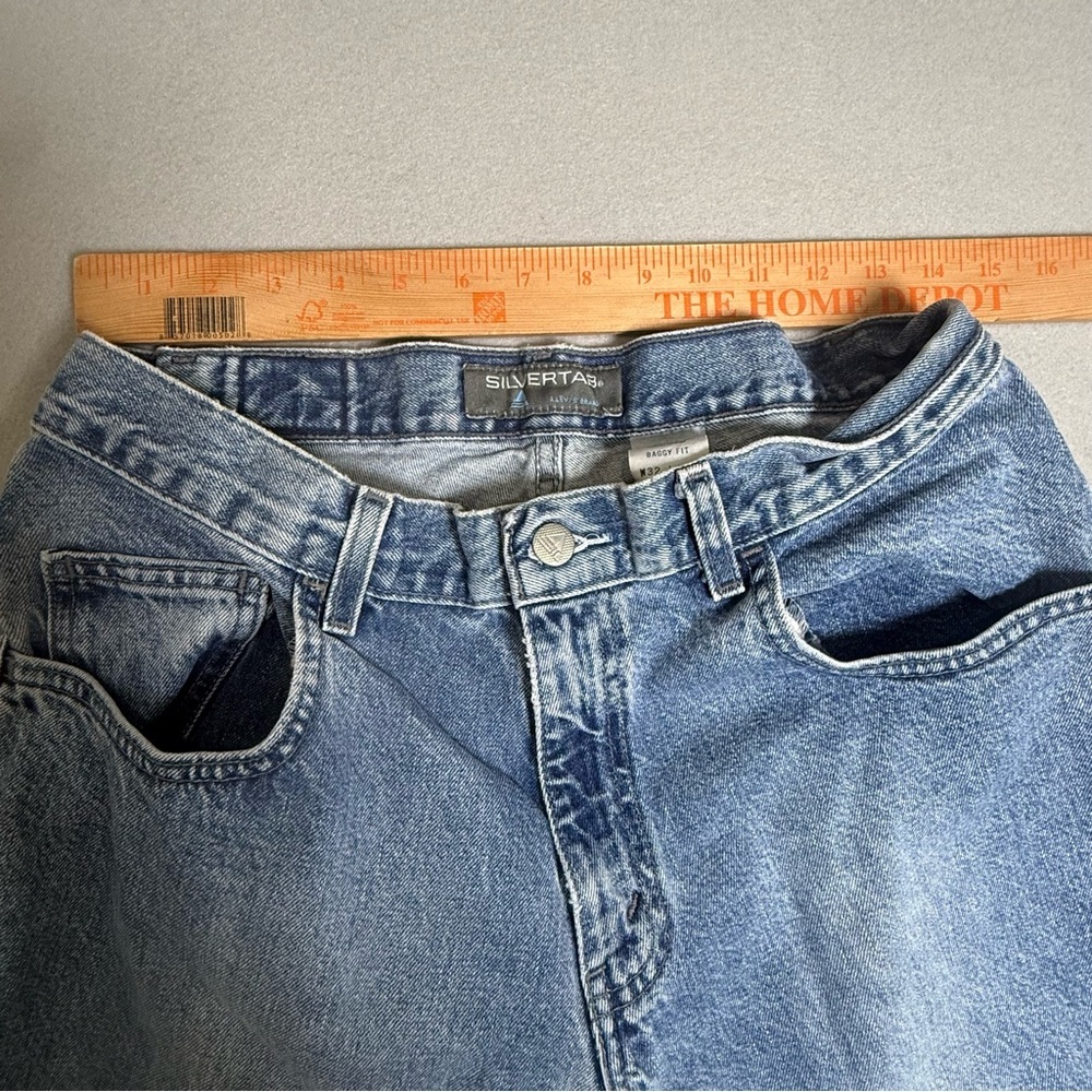 Vintage Levis SilverTab Jeans Mens 32x32 Blue Baggy Fit Skater Denim Hip Hop Y2K - Picture 10 of 10